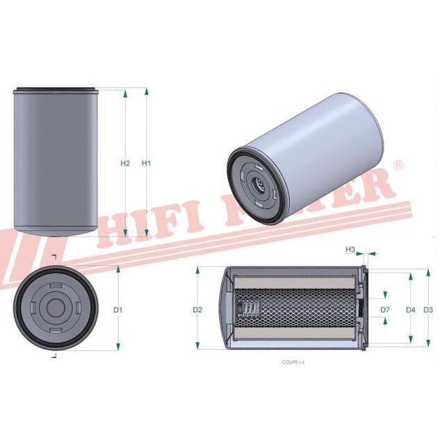 Filtre Hydraulique SH 70071 Hifi Filter référence fournisseur HIFSH70071